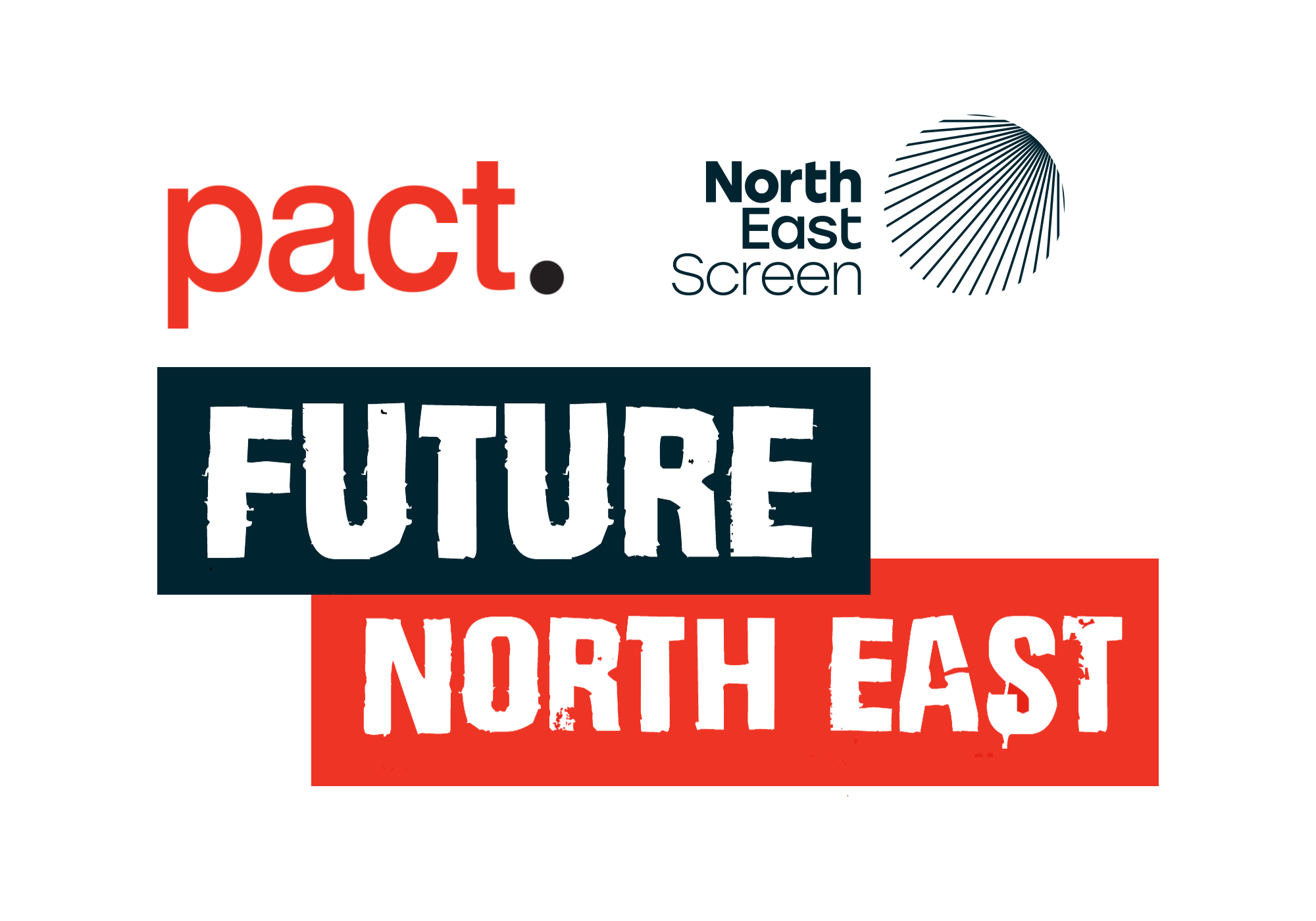 Logo saying pact, North East Screen and Future North East